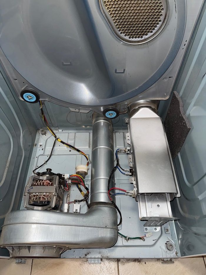 Inside a dryer, before and after: After